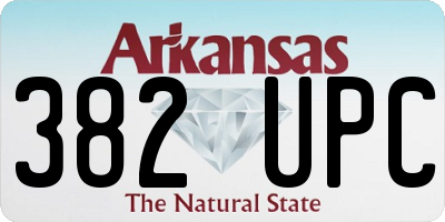 AR license plate 382UPC