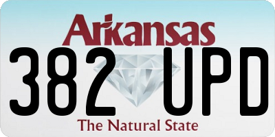 AR license plate 382UPD