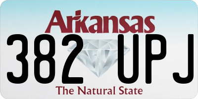 AR license plate 382UPJ