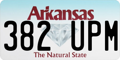 AR license plate 382UPM