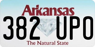AR license plate 382UPO