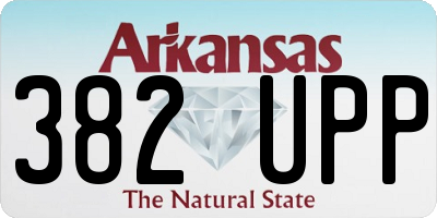 AR license plate 382UPP