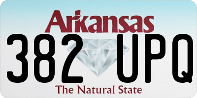 AR license plate 382UPQ