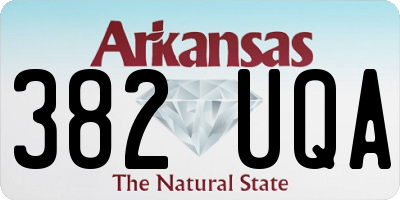 AR license plate 382UQA