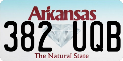 AR license plate 382UQB