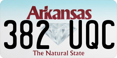 AR license plate 382UQC