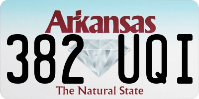 AR license plate 382UQI