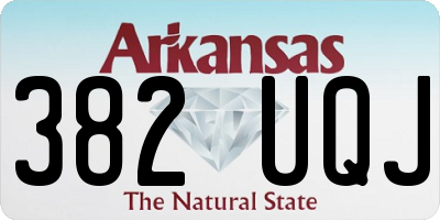 AR license plate 382UQJ