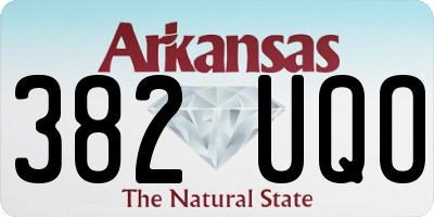 AR license plate 382UQO