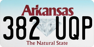 AR license plate 382UQP