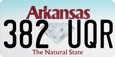 AR license plate 382UQR