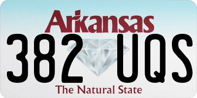 AR license plate 382UQS