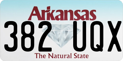 AR license plate 382UQX