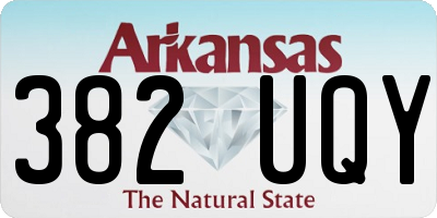 AR license plate 382UQY