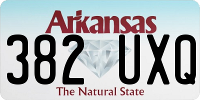 AR license plate 382UXQ