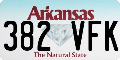 AR license plate 382VFK