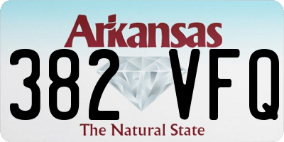 AR license plate 382VFQ