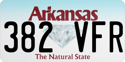 AR license plate 382VFR
