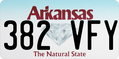 AR license plate 382VFY