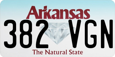 AR license plate 382VGN