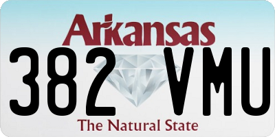 AR license plate 382VMU