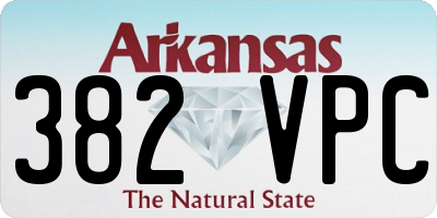 AR license plate 382VPC