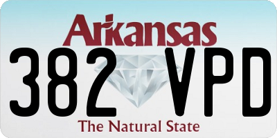 AR license plate 382VPD