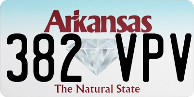 AR license plate 382VPV