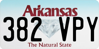 AR license plate 382VPY