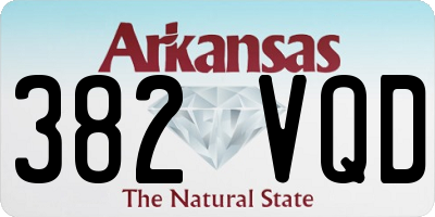 AR license plate 382VQD