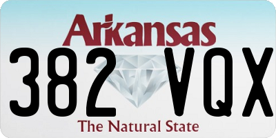 AR license plate 382VQX