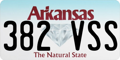 AR license plate 382VSS