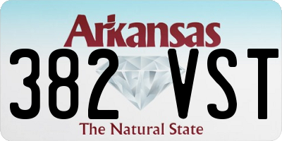 AR license plate 382VST
