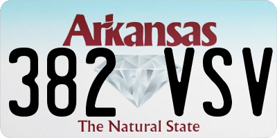 AR license plate 382VSV