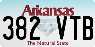 AR license plate 382VTB