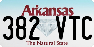 AR license plate 382VTC
