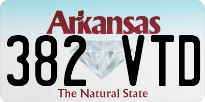 AR license plate 382VTD