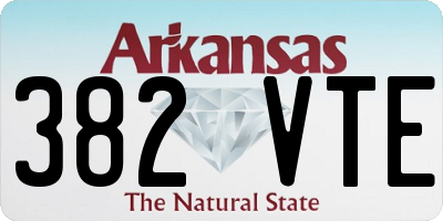 AR license plate 382VTE