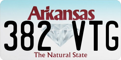 AR license plate 382VTG