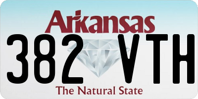 AR license plate 382VTH