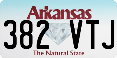 AR license plate 382VTJ