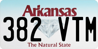 AR license plate 382VTM