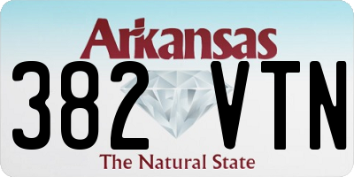 AR license plate 382VTN