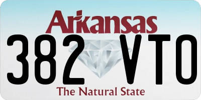 AR license plate 382VTO