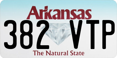 AR license plate 382VTP