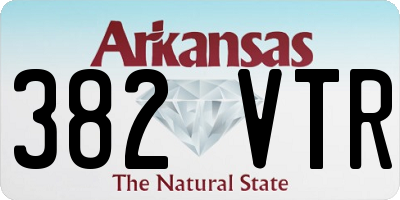 AR license plate 382VTR