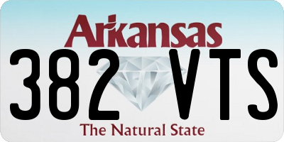 AR license plate 382VTS