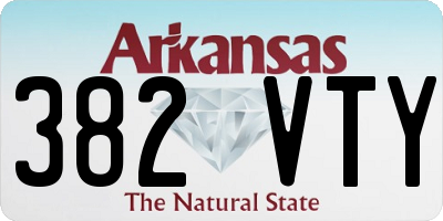 AR license plate 382VTY