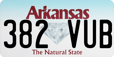 AR license plate 382VUB