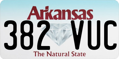 AR license plate 382VUC